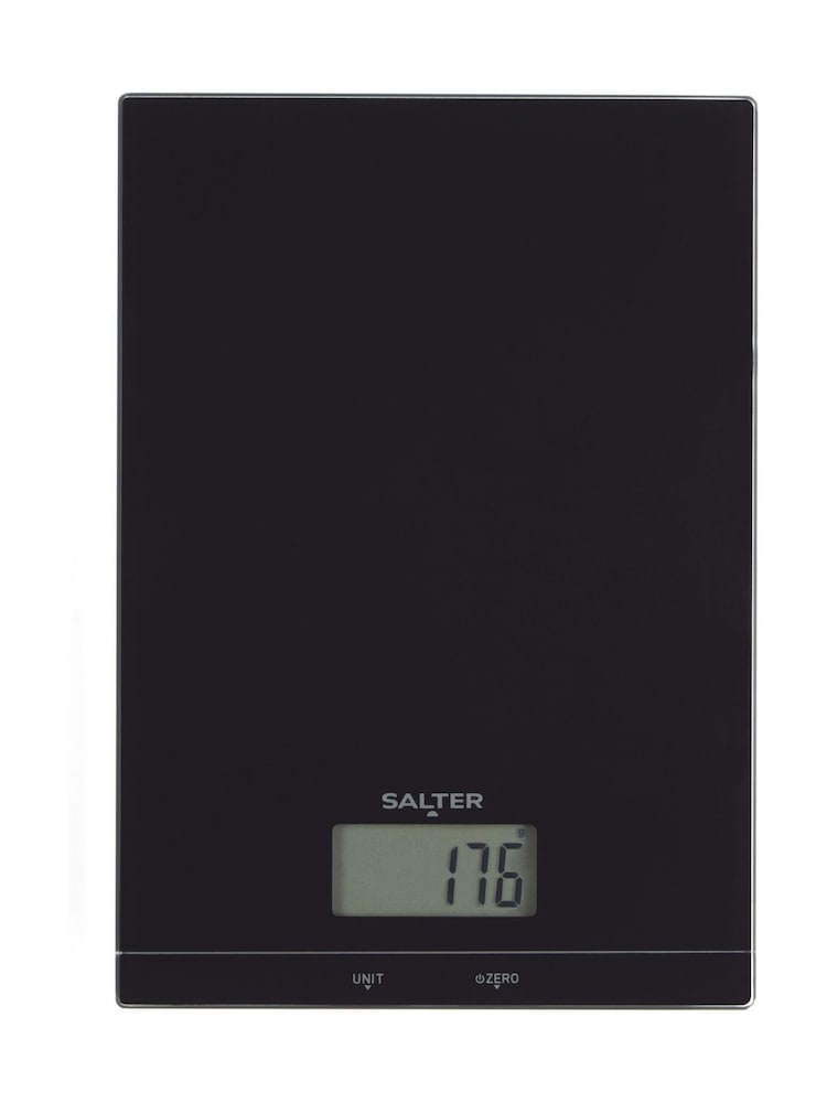 Salter Black Glass Electronic Kitchen Scale - Image 1 of 6