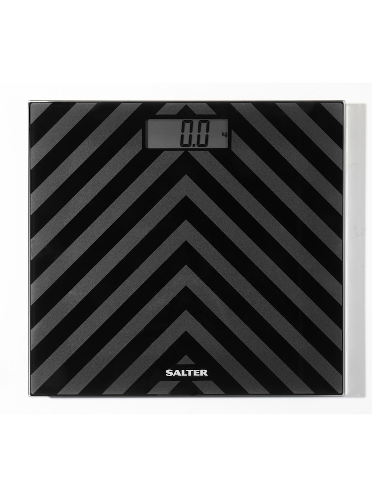 Salter Black Chevron Two Tone Bathroom Scale - Image 1 of 6