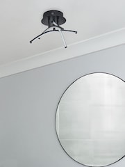 BHS Black Mandra Cross-Over LED IP44 Ceiling Light - Image 2 of 7