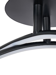 BHS Black Mandra Cross-Over LED IP44 Ceiling Light - Image 5 of 7