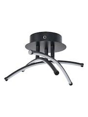 BHS Black Mandra Cross-Over LED IP44 Ceiling Light - Image 6 of 7