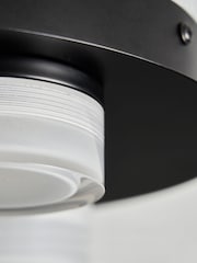 BHS Matte Black Amalfi 14w LED 3lt Plate 3 Light Flush Ceiling Light - Image 5 of 7