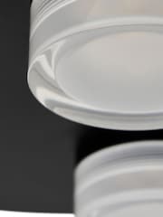 BHS Matte Black Amalfi 14w LED 3lt Plate 3 Light Flush Ceiling Light - Image 7 of 7