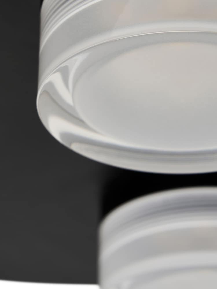 BHS Matte Black Amalfi 14w LED 3lt Plate 3 Light Flush Ceiling Light - Image 7 of 7