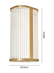 BHS Brushed Copper Nayru 8w LED Wall Light CCT IP44 - Image 7 of 7