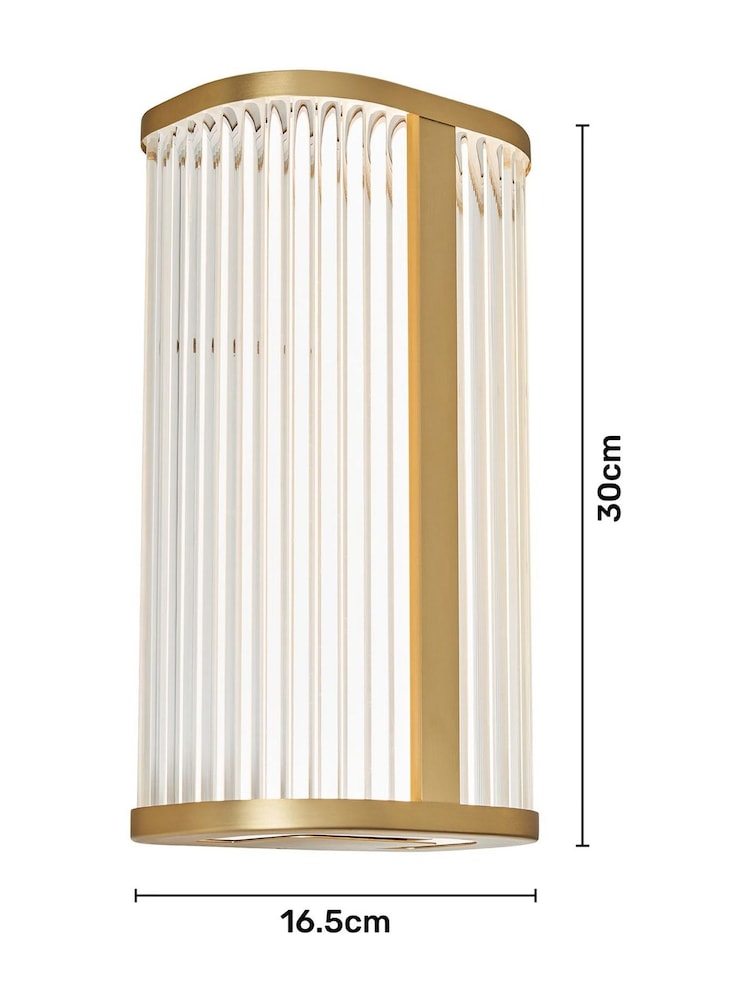 BHS Brushed Copper Nayru 8w LED Wall Light CCT IP44 - Image 7 of 7