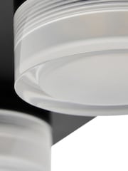 BHS Matte Black Amalfi 14w LED 3lt Plate 4 Light Flush Ceiling Light - Image 3 of 7