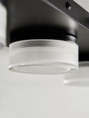 BHS Matte Black Amalfi 14w LED 3lt Plate 4 Light Flush Ceiling Light - Image 6 of 7