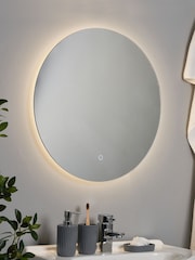 BHS White Fal 20w Round LED Touch Demist IP44 Mirror - Image 1 of 7