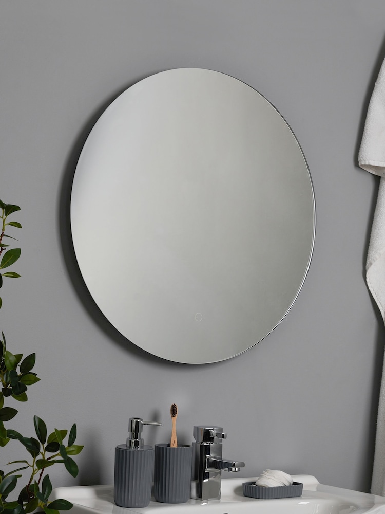 BHS White Fal 20w Round LED Touch Demist IP44 Mirror - Image 2 of 7