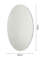 BHS White Fal 20w Round LED Touch Demist IP44 Mirror - Image 4 of 7
