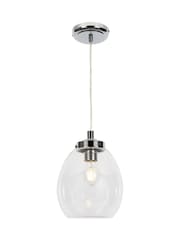 BHS Chrome Bryn Glass Tulip Bathroom Pendant - Image 3 of 7
