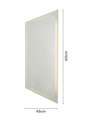 BHS White Exe 5w LED Frost Touch Demist IP44 Mirror - Image 4 of 7