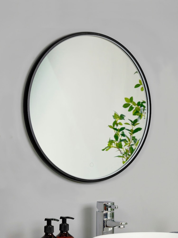 BHS Black Roc 19w LED Framed Touch Demist IP44 Mirror - Image 2 of 7
