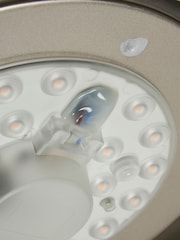 BHS Satin Nickel Opie 12w LED Glass Dome Flush Ceiling Light - Image 7 of 7