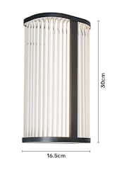 BHS Matt Black Nayru 8w LED Wall Light CCT IP44 - Image 7 of 7