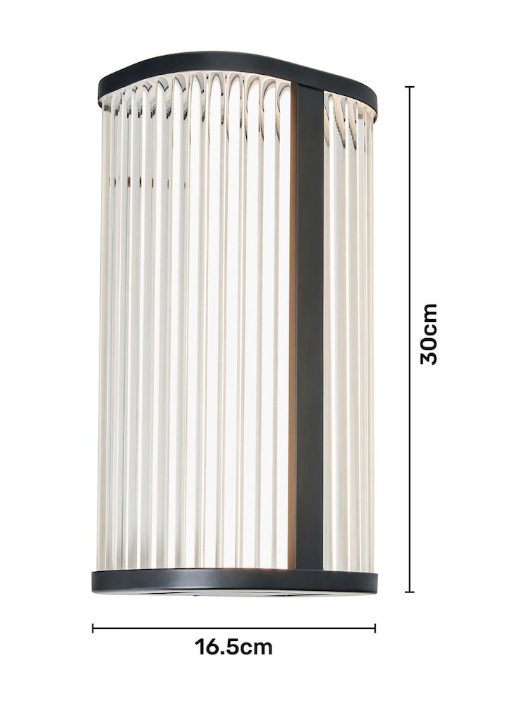 BHS Matt Black Nayru 8w LED Wall Light CCT IP44 - Image 7 of 7