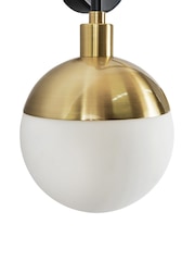 BHS Satin Brass Lille 2Lt Bathroom Wall light IP44 - Image 5 of 7