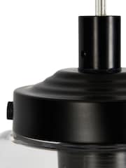 BHS Black Dylan Glass Tulip Bathroom Satin Pendant Light - Image 4 of 7