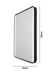 BHS Black Lori CCT LED Rect MotionDemist Framed Mirror - Image 6 of 6