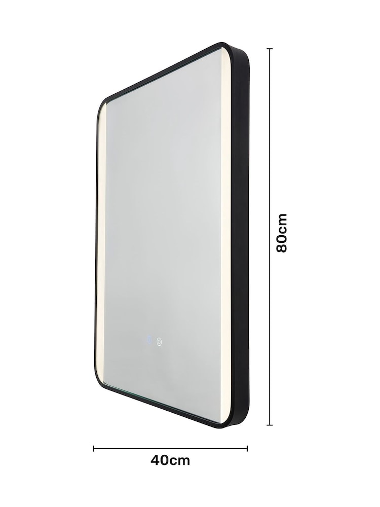 BHS Black Lori CCT LED Rect MotionDemist Framed Mirror - Image 6 of 6