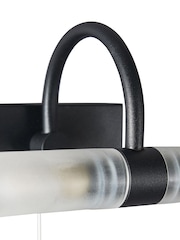 BHS Black Corvus 2LT Satin Black G9 Wall Light IP44 - Image 3 of 5
