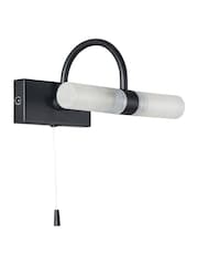 BHS Black Corvus 2LT Satin Black G9 Wall Light IP44 - Image 4 of 5