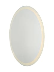 BHS White Esk 16w Round LED Frost Touch Demist IP44 Mirror - Image 3 of 7