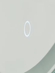 BHS White Esk 16w Round LED Frost Touch Demist IP44 Mirror - Image 6 of 7