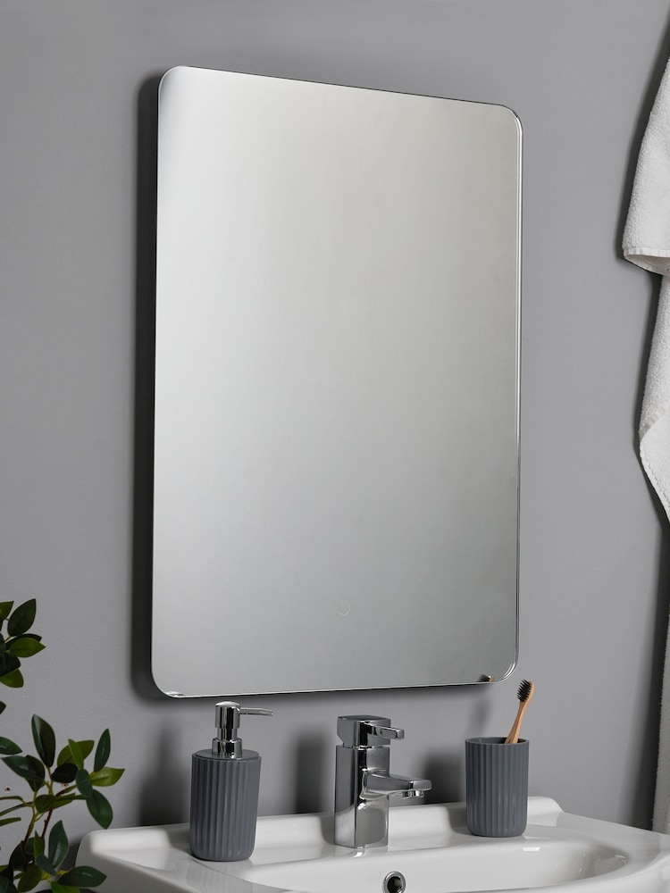 BHS White Mar 25w LED Touch Demist IP44 Mirror - Image 2 of 7