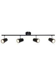 BHS Black Freya 3LT GU10 Spot Round Plate 4 Light IP44 Wall Light - Image 3 of 7