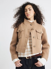 River Island воротник-воронка укороченный куртка - Image 1 of 6