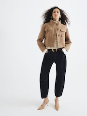 River Island воротник-воронка укороченный куртка - Image 3 of 6
