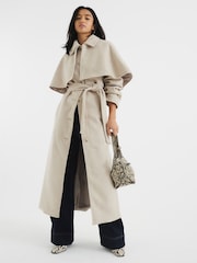 River Island Petite Wool Blend Cape Coat - Imagen 1 de 6
