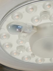 BHS Chrome Opie 12w LED Glass Dome Flush Ceiling Light - Image 6 of 7
