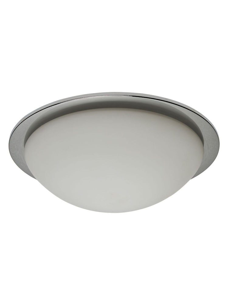 BHS Chrome Opie 12w LED Glass Dome Flush Ceiling Light - Image 7 of 7