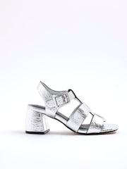 River Island Silver Fisherman Block Heel Sandals - Image 2 of 5