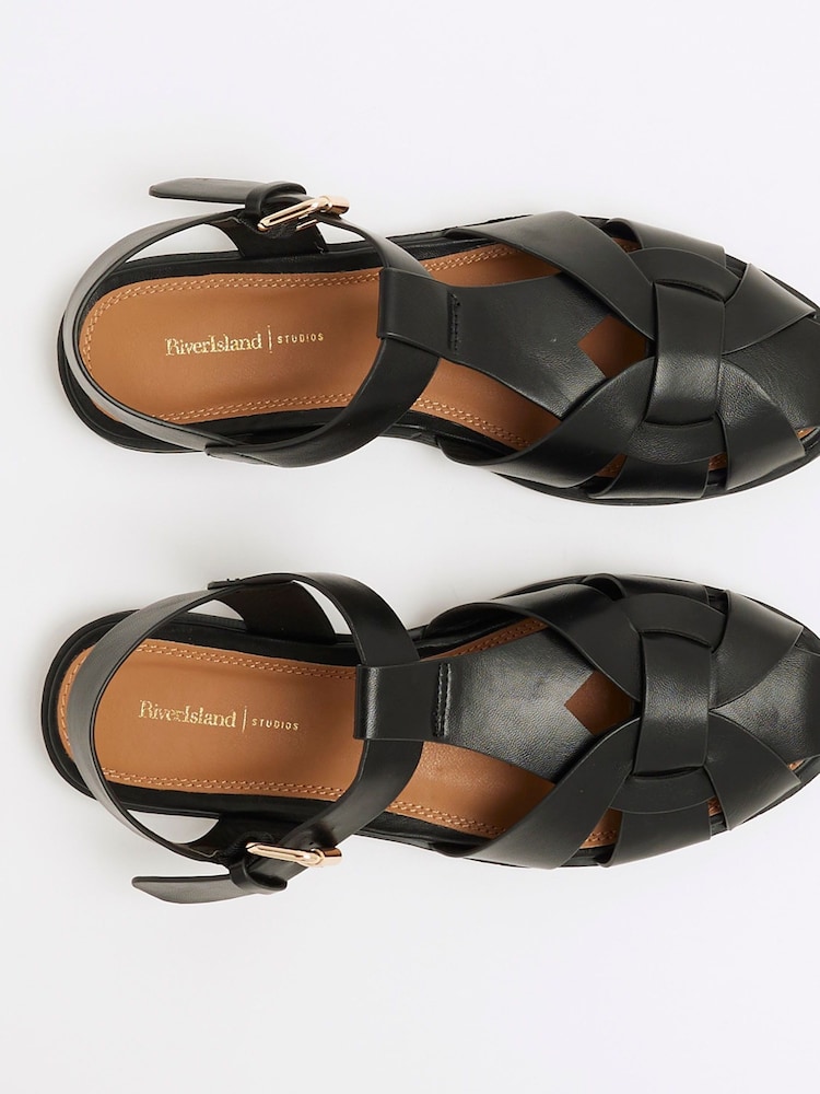 River Island Black Closed Fisherman Sandals - Image 6 of 6