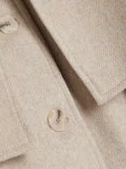 River Island Brown Light Wool Cape Coat - Image 6 of 6