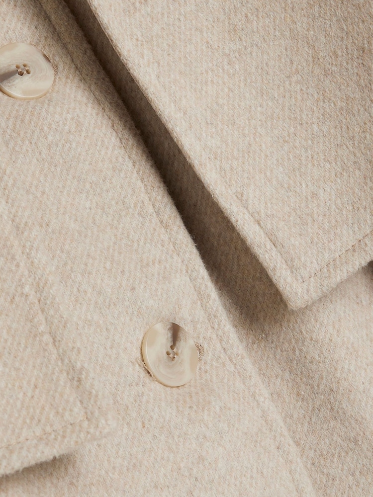 River Island Brown Light Wool Cape Coat - Image 6 of 6