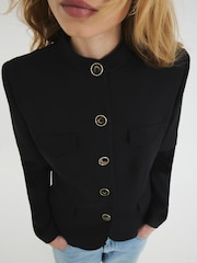 River Island Black Pocketed Military Blazer - Image 4 of 6