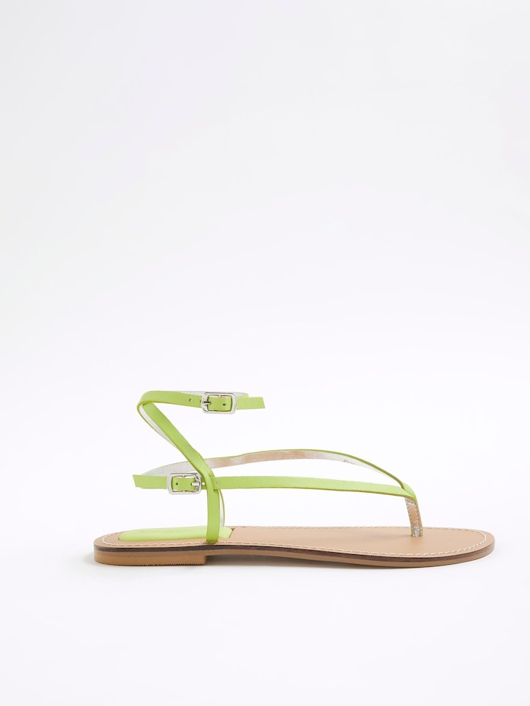 River Island Lime Minimal Toe Thong Sandaler - Bilde 2 av 6