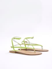 River Island Lime Minimal Toe Thong Sandaler - Bilde 3 av 6