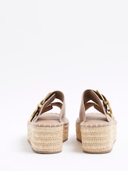 River Island Brown Backless Wedge Sandals - Image 4 of 6