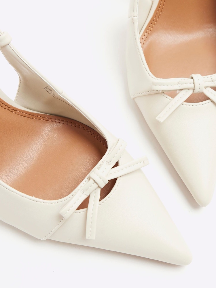 River Island Cream Sling Back Court Shoes - Image 6 of 6 River Island Cream Sling Back Court Shoes - Image 6 of 6