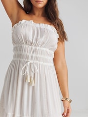 Simply Be White Beach To Beach Bandeau Maxi Dress - Image 3 of 4