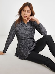 JD Williams Grey Beach To Beach Sports Rash Vest - Image 1 of 4
