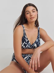 JD Williams Blue Magisculpt Lose Up To An Inch Plunge Bikini Top - Image 4 of 4