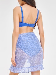 JD Williams Blue/White 2 Pack Value Mini Beach Sarongs - Image 2 of 4