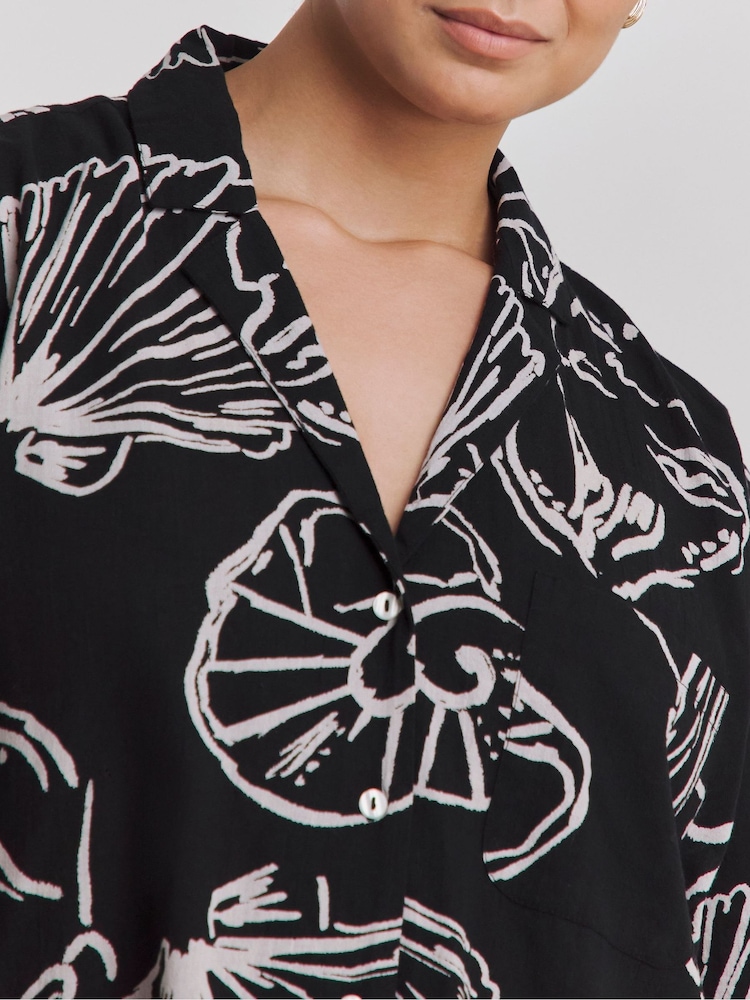 Simply Be Black Beach Co-Ord 100% Cotton Cover-Up - Image 1 of 5